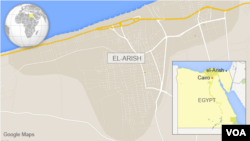 Map of El-Arish, Sinai Peninsula