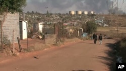 View of shanties in Soweto