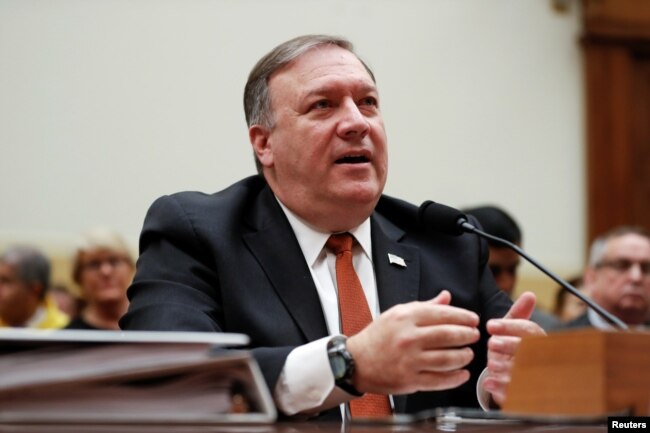 FILE - U.S. Secretary of State Mike Pompeo.