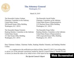 AG March 24 2019 Letter to House and Senate Judiciary Committees