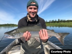 Mikah Meyer went fishing for salmon on the Alagnak Wild River, a national park in Alaska. (M.Meyer)