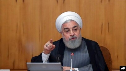 Hình ảnh được văn phòng tổng thống Iran có thấy Tổng thống Iran Hassan Rouhani phát biểu trong một cuộc họp nội các ở Tehran, Iran, ngày 3 tháng 7, 2019.
