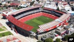 Johannesburg's Ellis Park stadium, where Nigeria meets the mighty Argentina in a World Cup group game on June 12th....Near the Nigerian stronghold of Hillbrow