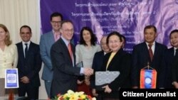 ພິທີເຊັນສັນຍາຂອງທະນາຄານໂລກ ທີ່ໃຫ້ທຶນຊ່ວຍເຫລືອແກ່ ລັດຖະບານລາວ ໃນຈໍານວນ 31.8 ລ້ານໂດລາ