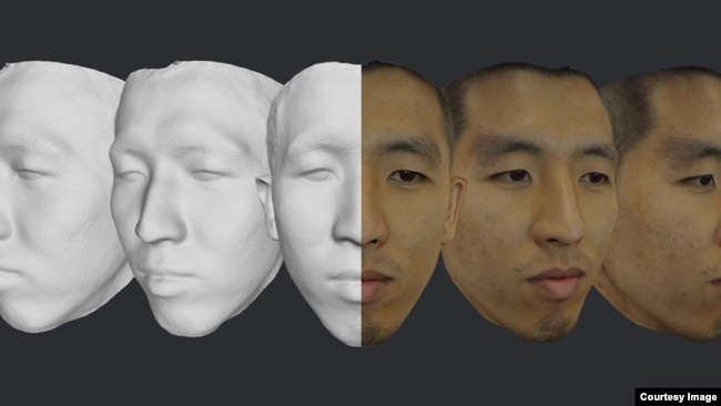 The Bellus3D face scanner uses AI to create a 3D model of your face.