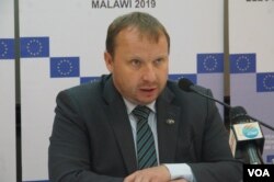 Miroslav Poche, chief of the EU observer mission for the Malawi elections, says that although the voting was generally peaceful, the playing field was not level. May 23, 2019. (L. Masina/VOA)