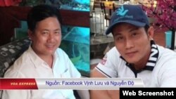 Ông Lưu Văn Vịnh và ông Nguyễn Văn Đức Độ. (Ảnh chụp từ Facebook)