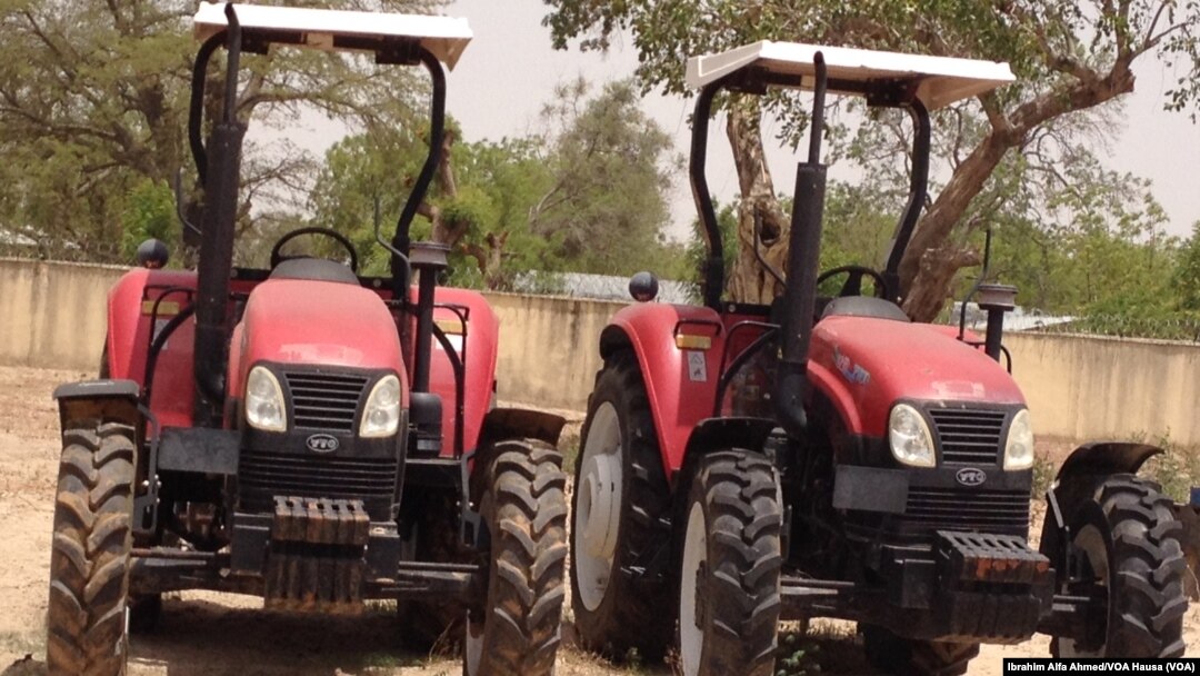Kayayyakin noma zuben a hedkwatan ma’aikatan aikin gonar jihar, Borno a Maiduguri, 26, ga Mayu 2014.