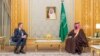 Reunión del secretario de Estado, Antony Blinken con el príncipe de Arabia Saudita Mohammed bin Salman, in Riyadh, el 5 de febrero de 2024.