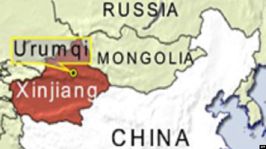 Bản đồ khu Tân Cương (Xinjiang), Trung Quốc