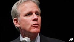 The Israeli ambassador to the United States Michael B. Oren speaks at a lunch at Colorado Christian University in Lakewood, Colo., March 1, 2011 file photo.