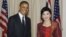 U.S. President Barack Obama poses with Thai Prime Minister Yingluck Shinawatra during to their meeting at the Government House in Bangkok, November 18, 2012.
