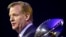 NFL Commissioner Roger Goodell speaks to the media during a news conference in San Francisco, Feb. 5, 2016.