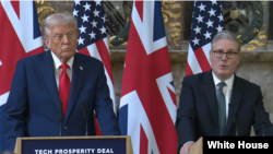 دونالد ترمپ، رییس جمهور ایالات متحده امریکا و کایر استارمر، صدراعظم بریتانیا
