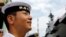 FILE - A member of Japan's Maritime Self-Defense Force.
