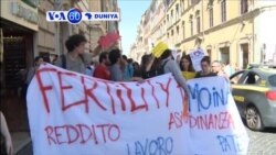 VOA60 DUNIYA: ITALI An Samu Zanga Zanga A Kasar Italy Alokacin Da Ake Bikin Ranar Farko Ta Ranar Hayayyafa Fertility Day