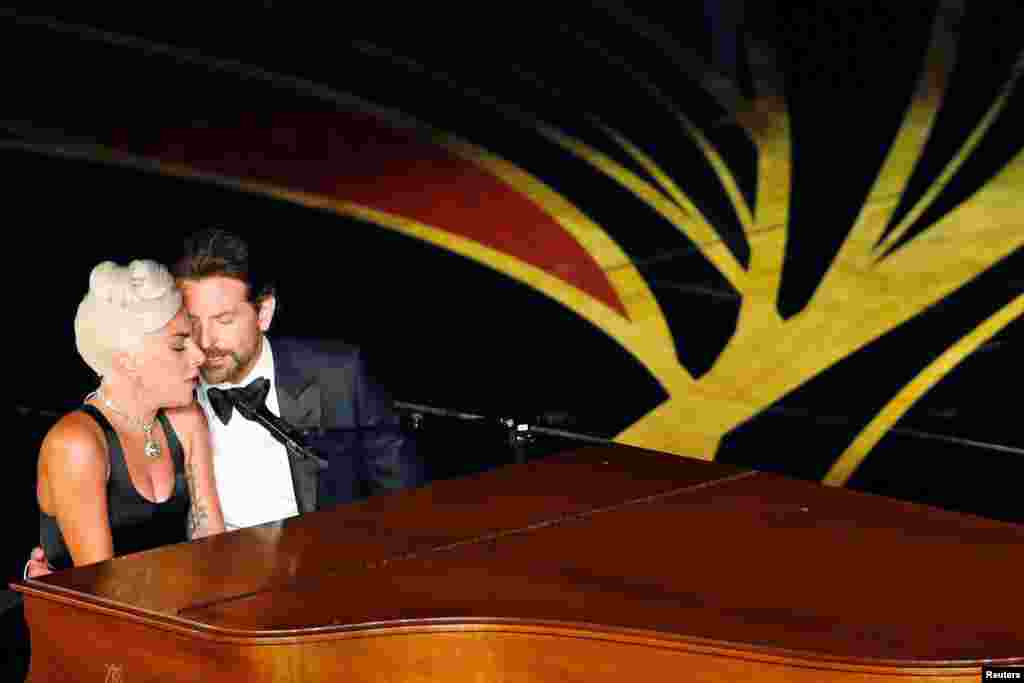 Lady Gaga and Bradley Cooper perform &quot;Shallow&quot; from &quot;A Star Is Born&quot; during the 91st Annual Academy Awards at the Dolby Theatre in Hollywood, California, Feb. 24, 2019.