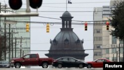 The South Carolina State House dome can be seen in a general view of Main Street in Columbia, South Carolina Feb. 20, 2016.