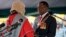 Emmerson Mnangagwa, right, is sworn in as President at the presidential inauguration ceremony in the capital Harare, Zimbabwe Friday, Nov. 24, 2017. Mnangagwa is being sworn in as Zimbabwe's president after Robert Mugabe resigned on Tuesday, ending his 37-year rule. (AP Photo/Ben Curtis)