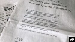 CEO Facebook Mark Zuckerberg minta maaf terhadap skandal Cambridge Analytica dengan memasang iklan di suratkabar The New York Times, Minggu (25/3). 