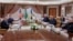 (FILE) U.S. National Security Advisor Mike Waltz, U.S. Secretary of State Marco Rubio and their Saudi and Ukrainian counterparts in Jeddah, Saudi Arabia, Tuesday, March 11, 2025.