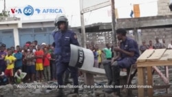 VOA60 Africa - DRC: At least 129 killed, 59 wounded during weekend prison break attempt