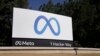 Logo Meta Platforms di kantor pusarnya di Menlo Park, California, 28 Oktober 2021. (AP/Tony Avelar)