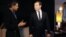Russian Prime Minister Dmitry Medvedev (R) takes part in an interview with CNN news channel in Davos January 23, 2013.