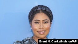 Yalitza Aparicio attends the Michael Kors runway show at Duggal Greenhouse Sept. 11, 2019, in Brooklyn, New York.