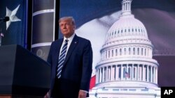 El presidente Donald Trump durante la reunión del Consejo de Política Nacional de 2020, el viernes 21 de agosto de 2020 en Arlington, Virginia.