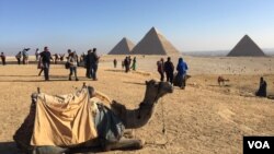 Khu kim tự tháp Giza, gần thủ đô Cairo (Ảnh: Bùi Văn Phú)