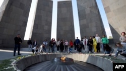 Genotsid qurbonlari yodgorligi. Yerevan, Armaniston, 30-oktabr, 2019. 