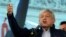 FILE - Mexico's President-elect Andres Manuel Lopez Obrador talks to supporters in Monterrey, Oct. 19, 2018. 