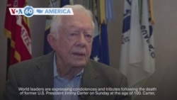 VOA60 America - Tributes pour in following the death of former U.S. President Jimmy Carter