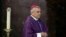 Bishop Ronald Gainer, of the Harrisburg Diocese, arrives to celebrate mass at the Cathedral Church of Saint Patrick in Harrisburg, Pa., Aug. 17, 2018. 