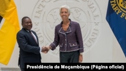 Filipe Nyusi, Presidente de Moçambique, e Christine Lagarde, directora-geral do FMI