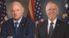 美国参议院民主党籍联邦议员马克·凯利(左)和共和党籍联邦参议员汤姆·蒂利斯(右)
