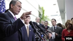 El presidente de la Cámara de Representantes, John Boehner, será acompañado por los representantes Eric Cantor y Kevin McCarthy.