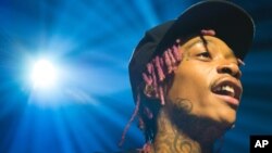 Wiz Khalifa canta en un concierto en el Webster Hall de Nueva York.