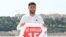 Youssef Ait-Bennasser pose avec le maillot de l'AS Monaco, Monaco, le 20 aout 2018