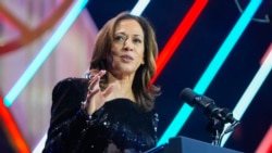 FILE - Calon presiden dari Partai Demokrat, Wakil Presiden Kamala Harris, memberikan pidato di acara Makan Malam Penghargaan Phoenix yang diselenggarakan Congressional Black Caucus Foundation di Washington, 14 September 2024. (Mark Schiefelbein/AP)