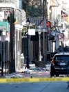 Debris litters Bourbon Street after a pickup truck was driven into a large crowd in the French Quarter of New Orleans, Louisiana, Jan. 1, 2025. (Geoff Burke/USA TODAY Network via Reuters)