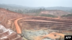 Vue de la mine d'Agbaou en Côte d'Ivoire, le 7 février 2018