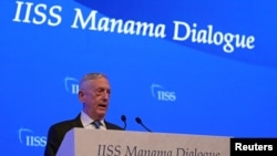 James Mattis em Bahrein, 27 de Outubro, 2018. 