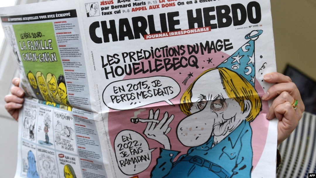 Số mới nhất của tờ báo trào phúng Charlie Hebdo của Pháp với hình biếm họa chế nhạo thủ lãnh Nhà nước Hồi giáo.