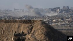 د ډسمبر د وړمبۍ نېټې په دې تصویر کې د اسرایل او د غزه دسرحدي سیمه لیدل کېږي 