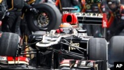 Kimi Raikkonen dari Finlandia dalam Grand Prix F1 Australia, 2013.