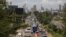 In this photo taken Feb. 13, 2020, traffic sits on the Uhuru Highway leading to downtown Nairobi, Kenya.