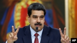 Presidente da Venezuela Nicolás Maduro. Caracas, 25 janeiro, 2019