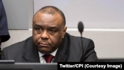 L'ancien vice-président congolais Jean-Pierre Bemba a été acquitté en appel des crimes de guerre et des crimes contre l'humanité commis en Centrafrique, à la Cour pénale internationale (CPI), La Haye, 8 juin 2018. (Twitter/CPI)